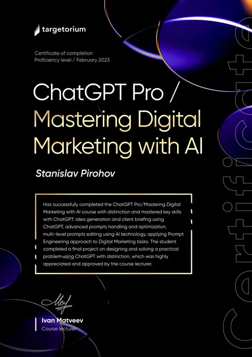 ChatGPT Pro, Digital Marketing with AI